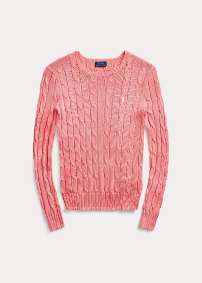 Polo Ralph Lauren Cable-Knit Cotton Striktrøje Dame Danmark (HMKPI3159)